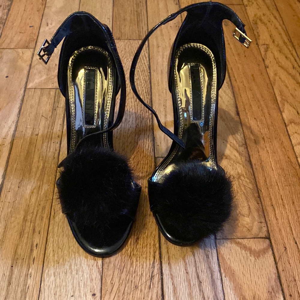 Black Patent Leather Fur